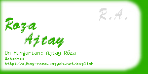 roza ajtay business card